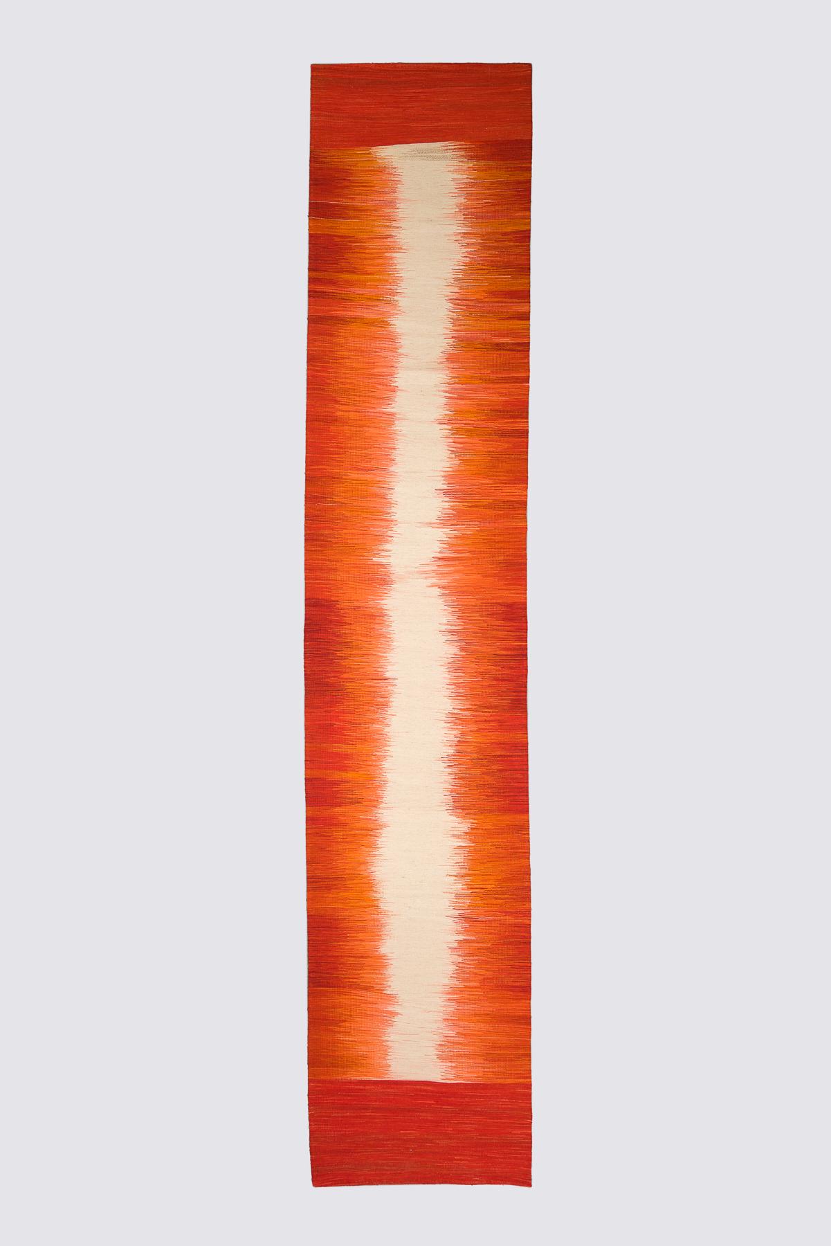 Mazandaran Minimalist Terracotta Kilim Runner