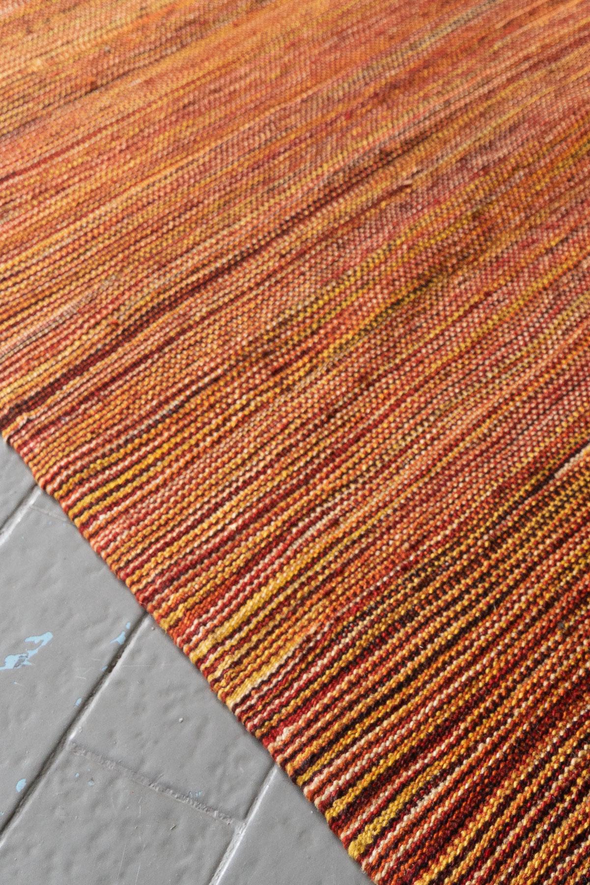 RK242 Contemporary Fine Mazandaran Minimalist Grey Ikut Kilim Runner 6