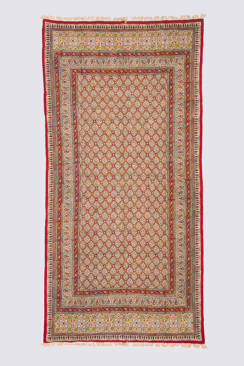 Qalamkar Block print SheikhLotfollah Traditional Colors