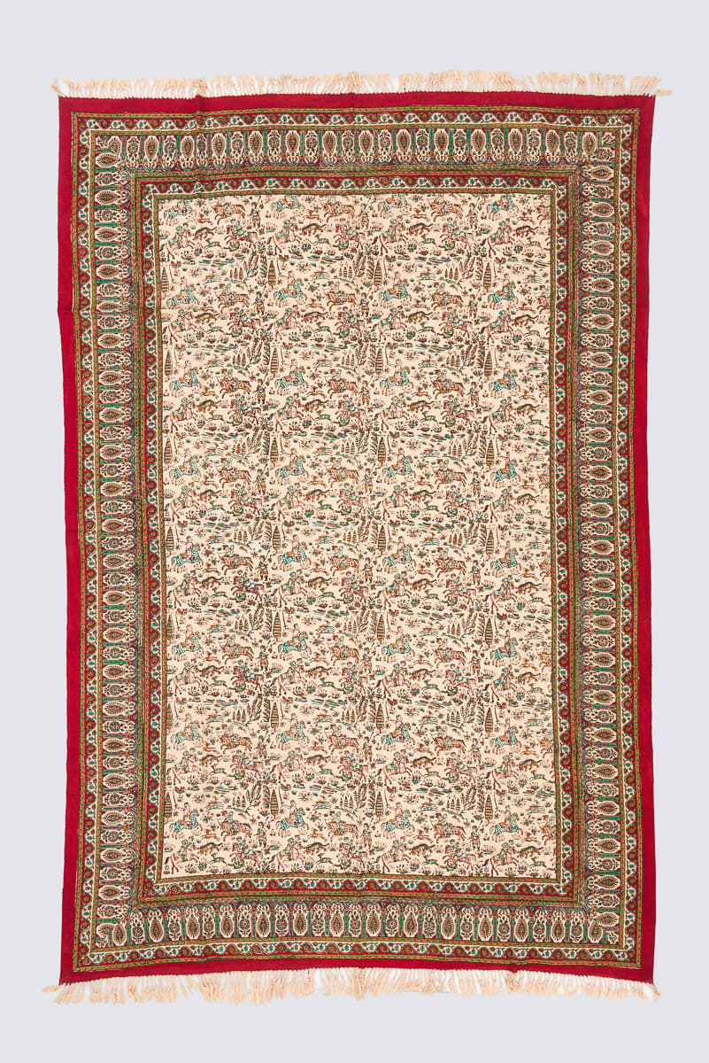Qalamkar Block Print Polo Traditional Colors