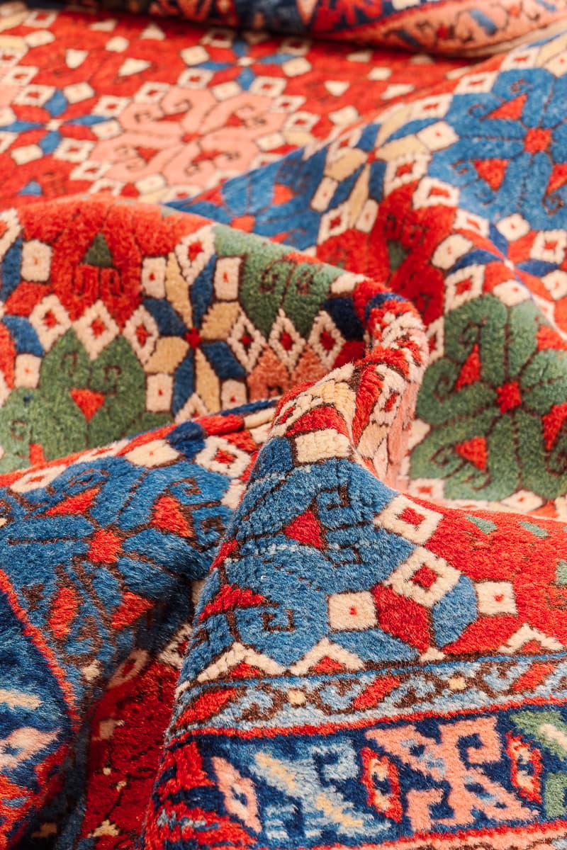 Antique Kuba (Quba) Chichi Rug, Caucasus, c. 1900