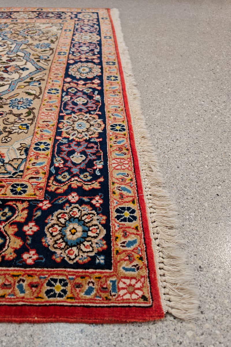 Fine Persian Qom Rug, Medallion Design, c. 1960s to 1970s
