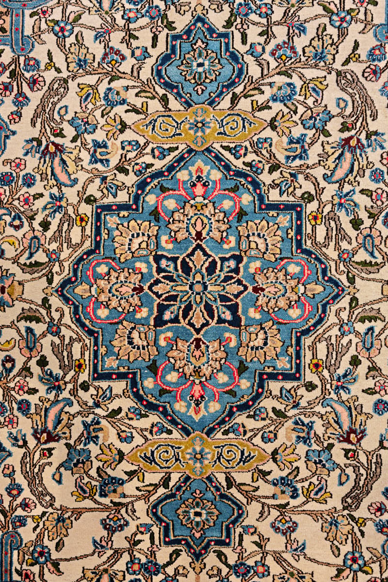 Fine Persian Qom Rug, Medallion Design, c. 1960s to 1970s
